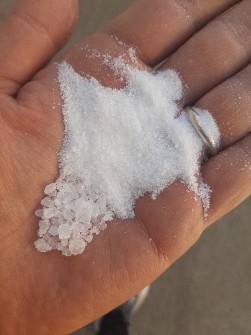 نمک آسیاب شده در دانه بندی های مخطلف