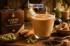 چای کرک هل با شکر قهوه ای